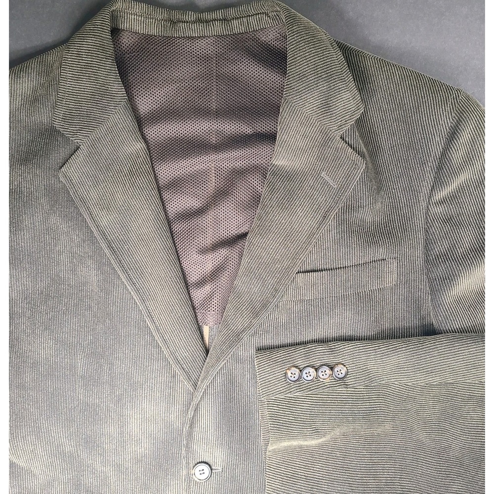 La Crosse Men's Corduroy Sport Coat Blazer Green-Olive 2-Button Sz XL